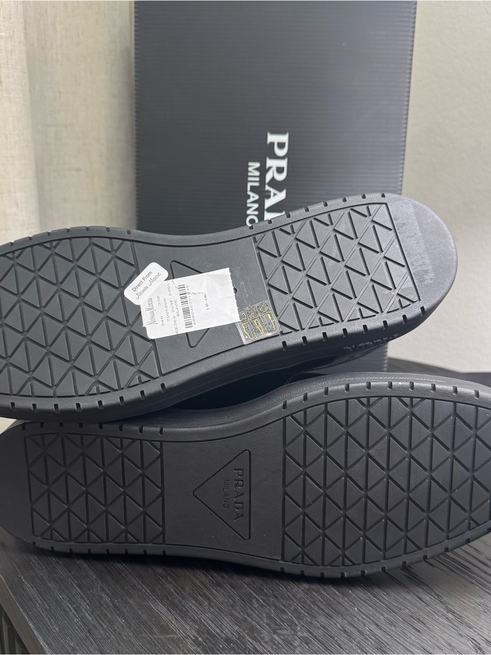 Prada Downtown Sneakers Low-Top Patent Black 11 - Picture 7 of 8